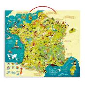 Carte de France et Dom-Tom 93 Pices Magntique