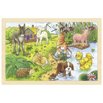Puzzle bois les bébés animaux 24 pièces