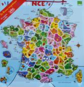Carte de France et Outre-Mer 95 Pices Magntique