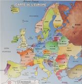 Carte en Bois de l'Europe 