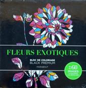 Carnet de coloriage Black Premium fleurs exotiques