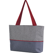 Sac isotherme rectangle gris rouge tissu chin 2 anses