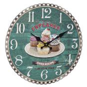 Horloge Murale Cadran Vintage Cup Cake