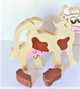 Petit Puzzle en Bois la Vache