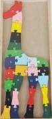 Puzzle en Bois Girafe l'Alphabet et les Chiffres