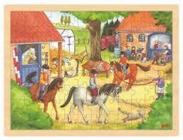 Puzzle en Bois l'Ecurie des Chevaux 96 Pièces