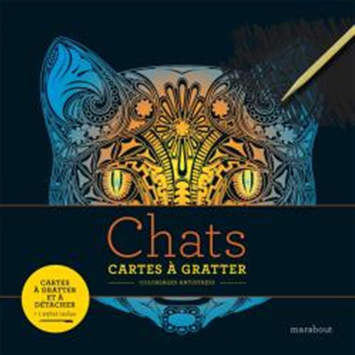 Cartes à gratter antistress chats Edition - Marabout - La Ruche