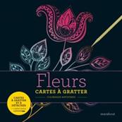 Cartes  gratter antistress fleurs