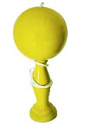 Bilboquet en Bois Laqu et Vernis Jaune