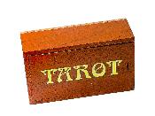 Boîte En Bois Vide Marquée Tarot