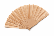 Eventail Pliable A La Main Coloris Brun Ocre