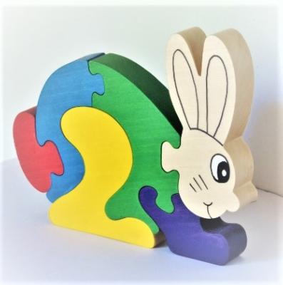 Petit Puzzle en Bois le Lapin