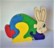 Petit Puzzle en Bois le Lapin