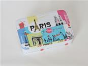 Petite boite mtal rectangulaire dcor Paris