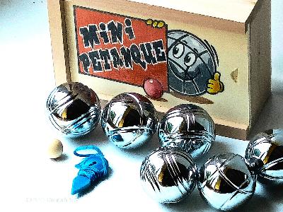 Jeu De 6 Mini Boules Pétanque Acier