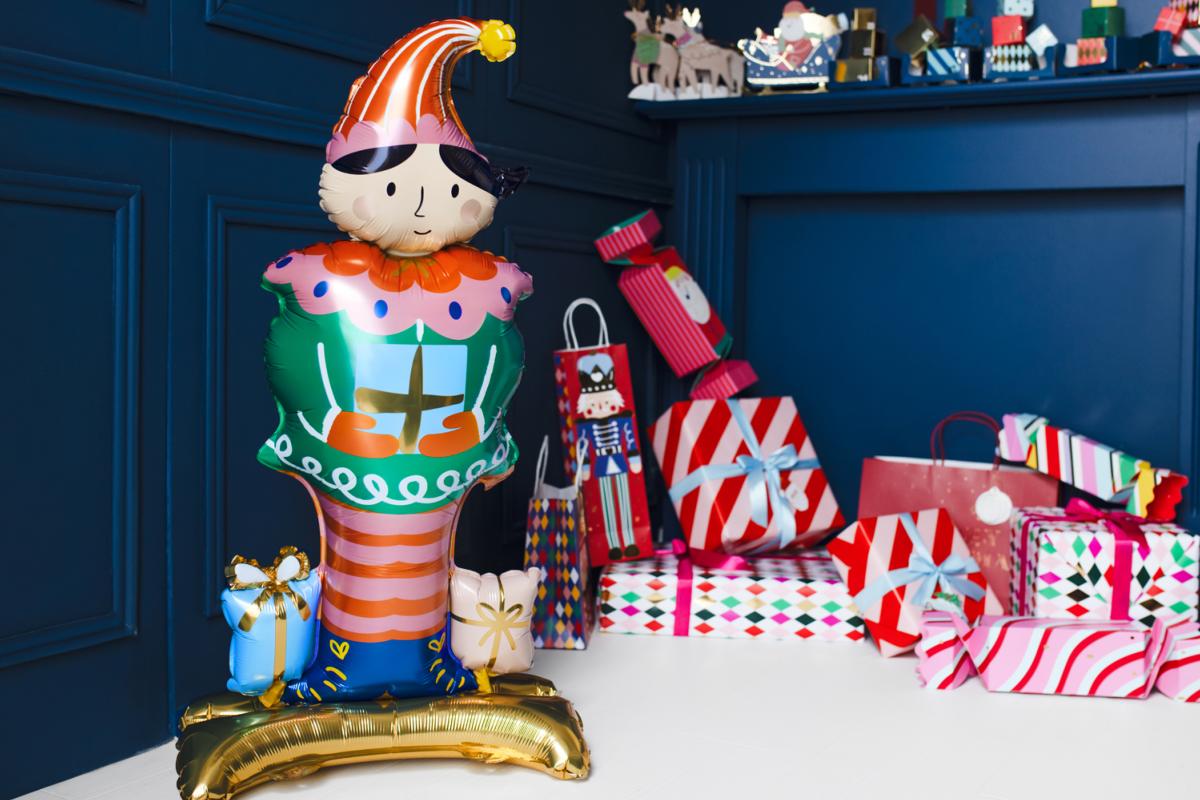 4 Ballons Géants Noël En Aluminium – Père Noël, Renne, Elfe, Bonhomme De Neige – Gonflage à L’air Ou Hélium – Pour Décorations De Fête