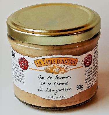 Duo de Saumon et Crème de Langoustine 90 Grs