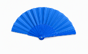 Eventail Pliable A La Main Coloris Bleu 