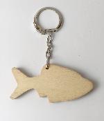 Porte-Clef Poisson en Bois  Personnaliser