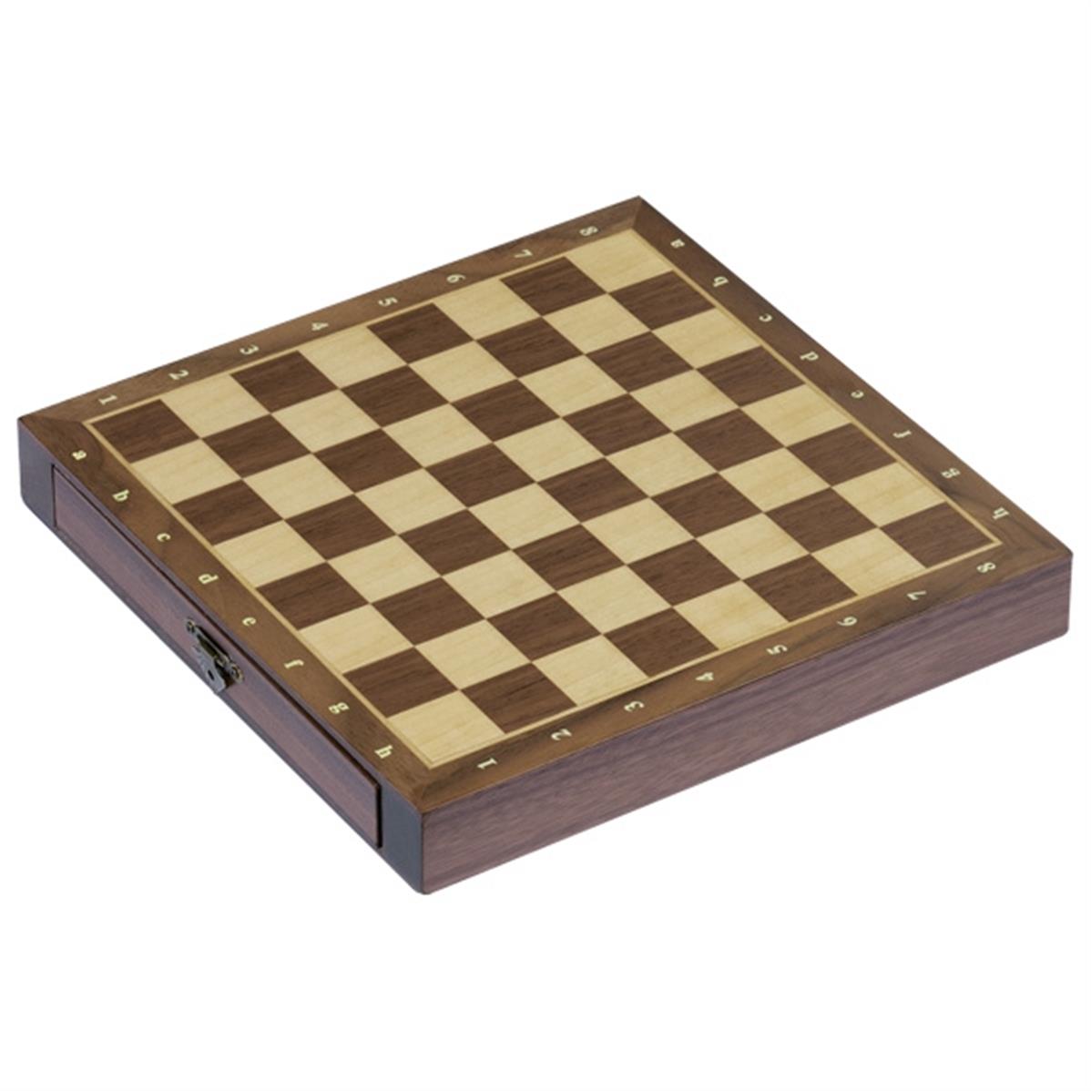 Jeu D'échecs Magnétique Bois - Échiquier Pliable 40x40cm Noyer Et Pin