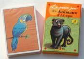 Jeu de 32 cartes motif les animaux d'Afrique