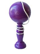 Bilboquet en Bois Laqué et Vernis Violet