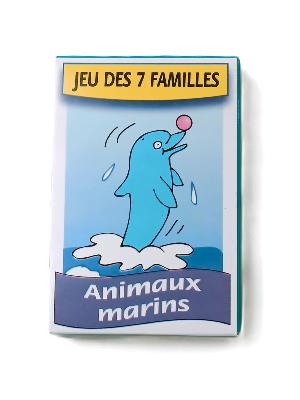 Etui Carton Jeu De Cartes 7 Familles Animaux Marins