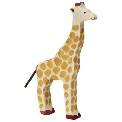 Figurine en Bois Décoré Girafe 