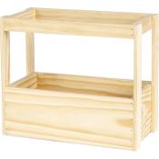 Grand Casier en Bois de Pin Contenance 8 Bières 50 Cl