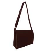 Black Organic Cotton Satchel with Strap and Shoulder Strap