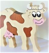 Petit Puzzle en Bois la Vache