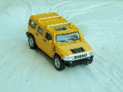 Voiture Miniature Hummer H2 Suv Jaune en Métal