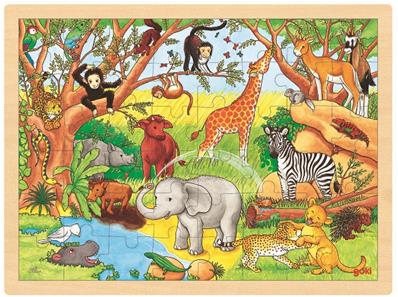 Puzzle bois les animaux d'Afrique 48 pièces