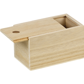 Coffret en bois rectangle  glissire