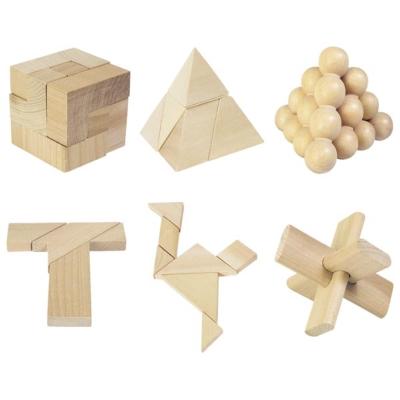 Assortiment 6 Casse-Têtes dans une Boite en Bois