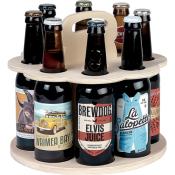 Tourniquet en Bois Rond 8 Bières Avec Poignée