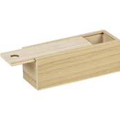 Coffret bois rectangle à glissière (19x7x7)