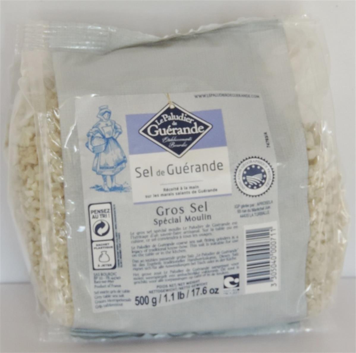 Sac De Gros Sel Pour Desherber Gros sel séché de Guérande sac plastique 500 grs Article fabriqué en