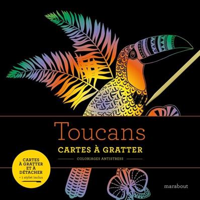 Cartes à gratter antistress toucans