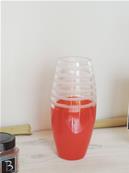 Vase Eve verre souffl bouche coloris rouge