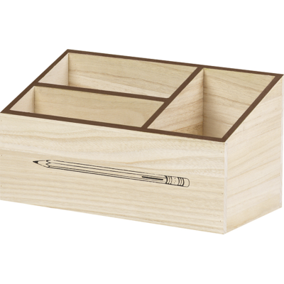 Corbeille Bois de Bureau 3 Compartiments