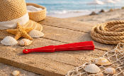 Eventail Pliable A La Main Coloris Rouge