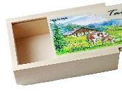 Boite De Tarot En Bois Vide Décor Prairie De Montagne