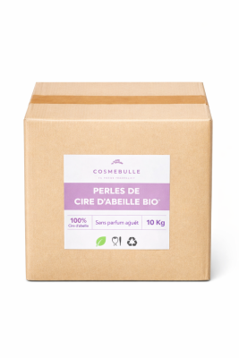 Cire D'Abeille Bio en Pastilles Carton 10 Kg