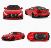 Voiture Miniature Mercedes Benz AMG GT R Rouge