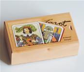 Bote de tarot en bois vide