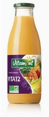 Bouteille jus de fruits 12 vitamines 75 cl