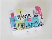 Petite bote mtal rectangulaire dcor Paris