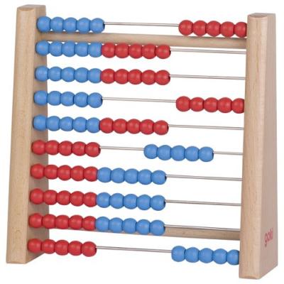 Boulier Cadre En Bois 100 Boules Colorés