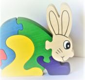 Petit Puzzle en Bois le Lapin